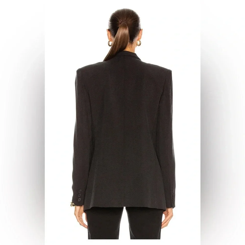 Smythe 90s Oversized Blazer in Sandwashed Black - Picture 3 of 11